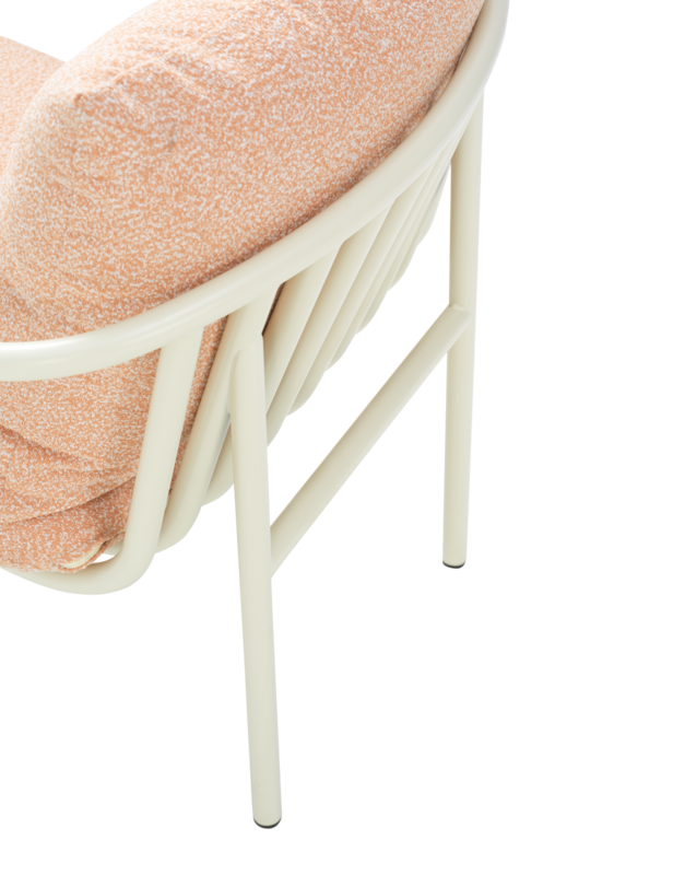 Bendt Sessel Pearl White/Teddy Orange