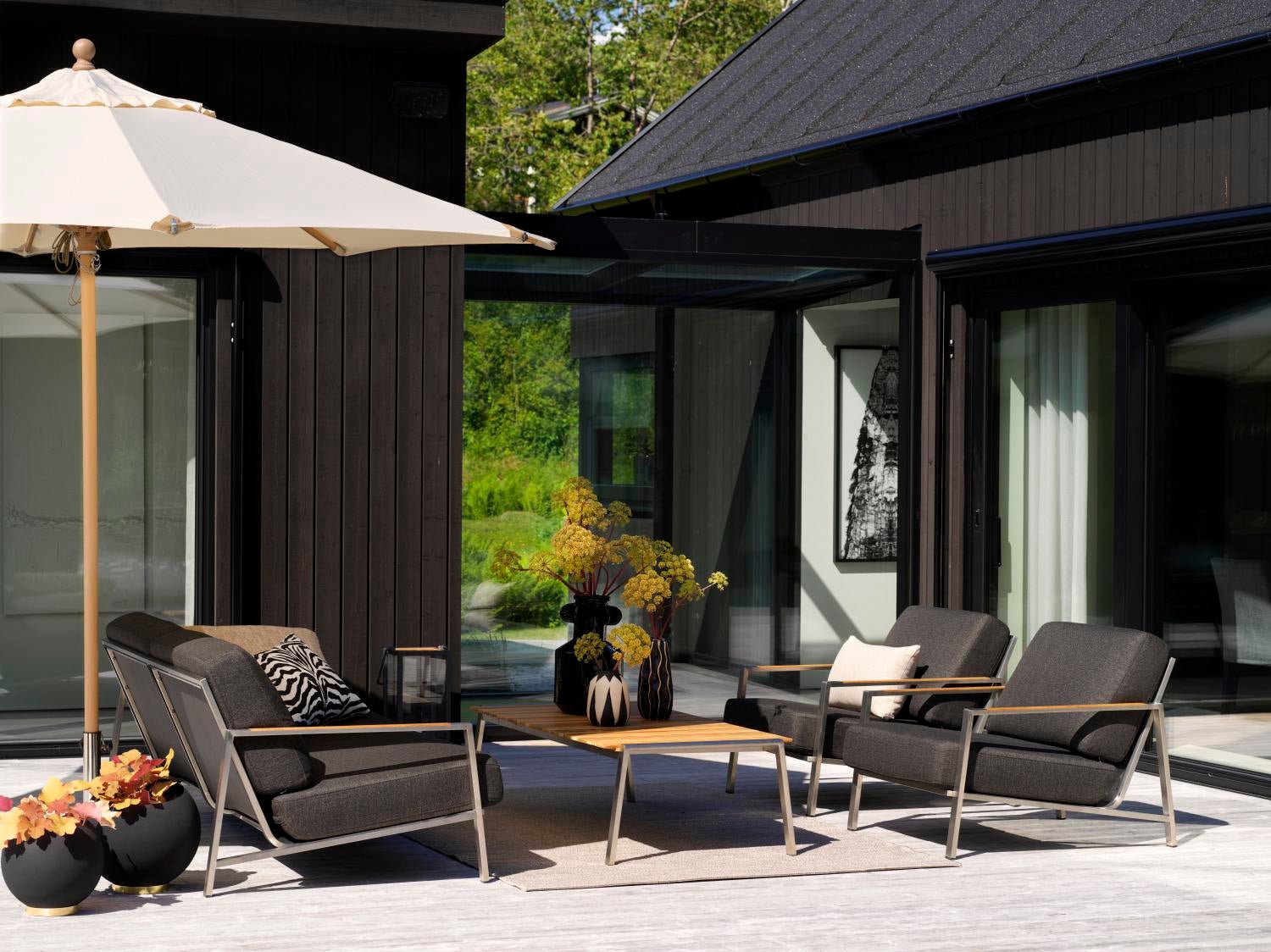 Naos Sessel Edelstahl/Nearly black