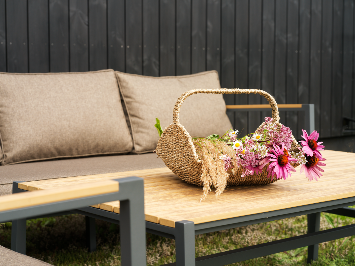 Cap Set Anthrazit/Braun