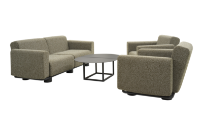 Bolster Sessel Anthrazit/Teddy Verde