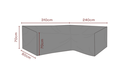 Möbelabdeckung Ecklounge Schwarz