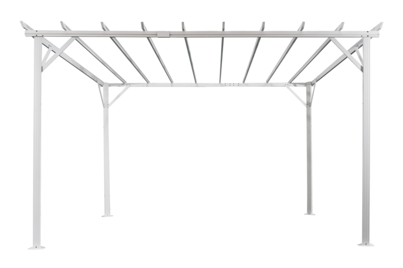 Piode Pergola Weiß/grau