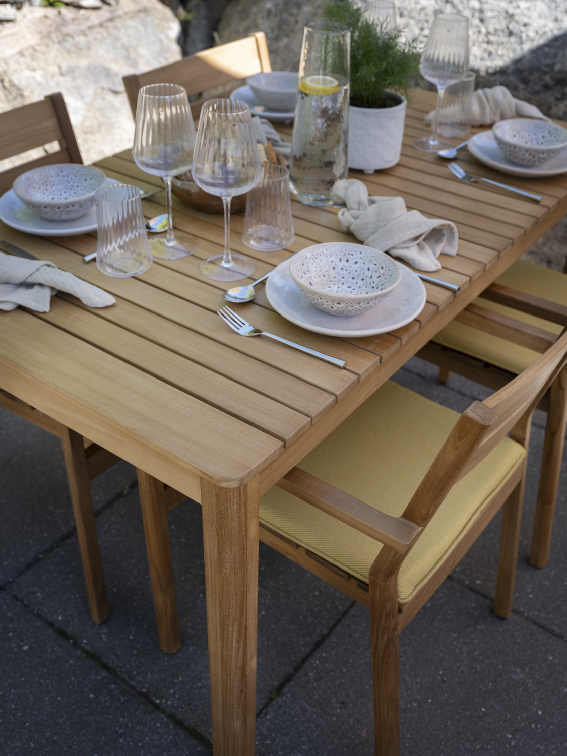 Delia Teak Diningsessel Natur
