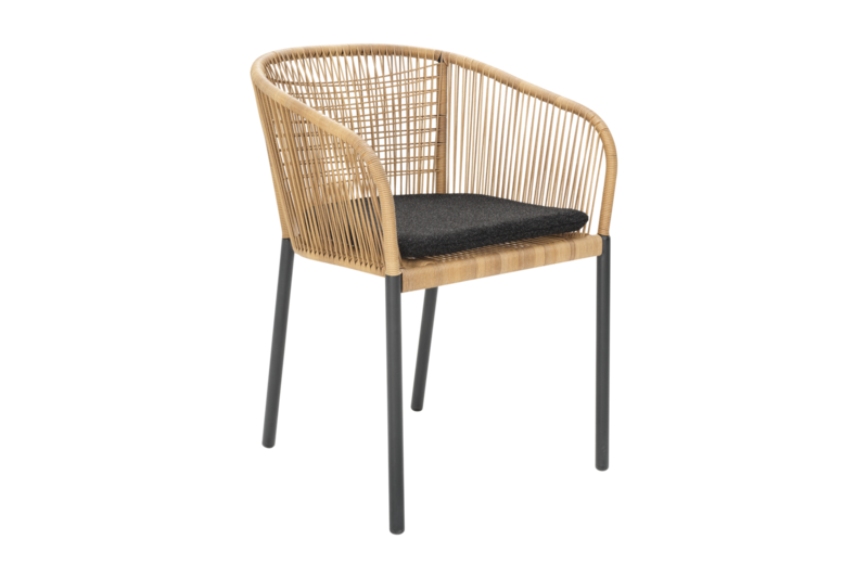 Delta Diningsessel Anthrazit/Teddy Black