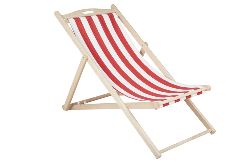 Dingla Relaxsessel Natural/Rot-Weiss
