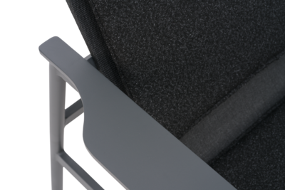 Soro Loungesessel Anthrazit/Teddy Black