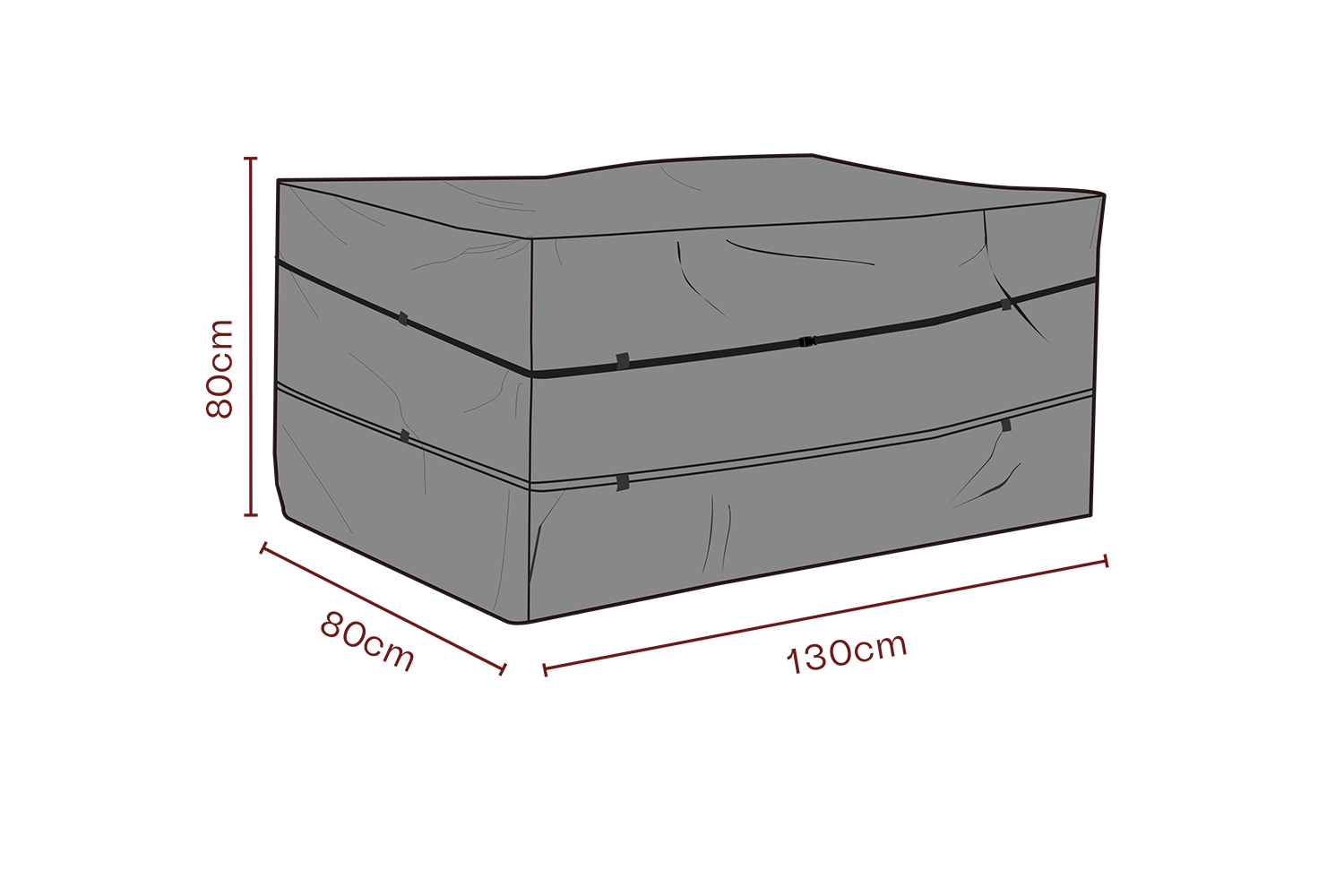 Möbelabdeckung Kissenbox Schwartz - Wasserdicht