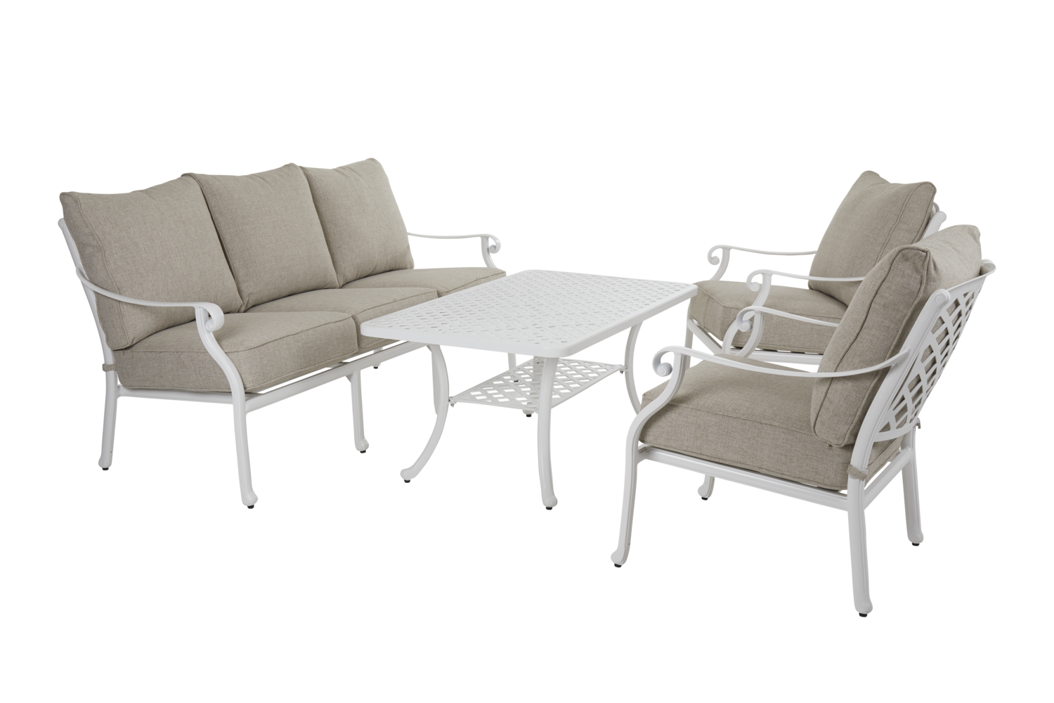 Arras 3-Sitzer Sofa Weiß/Sand