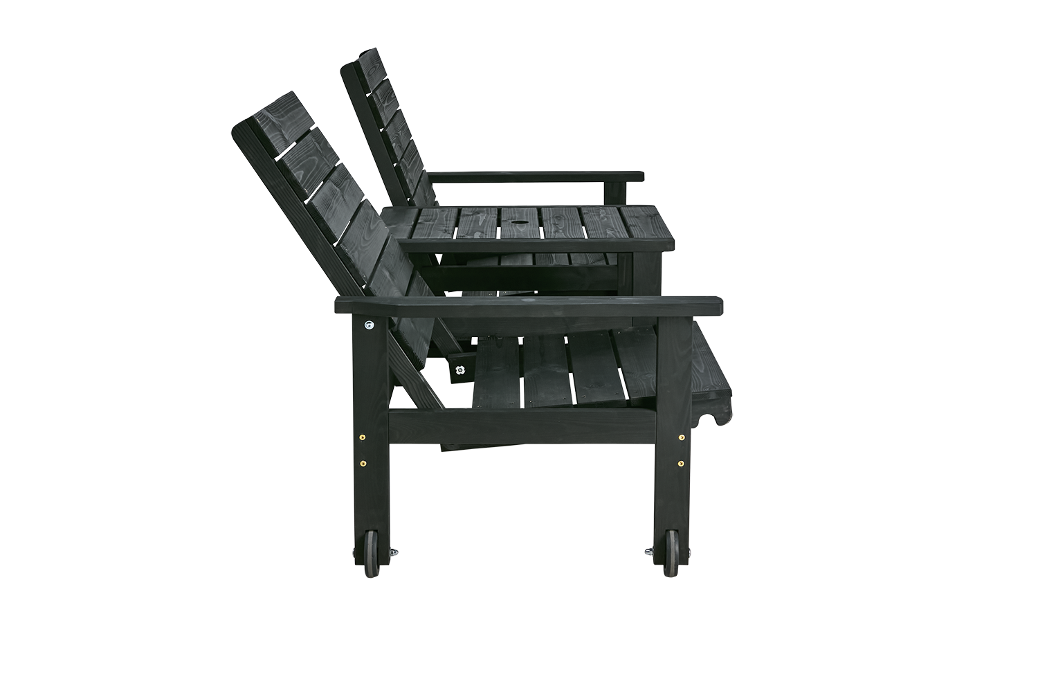 Du & Ja 2-Sitzer Sofa Schwarz