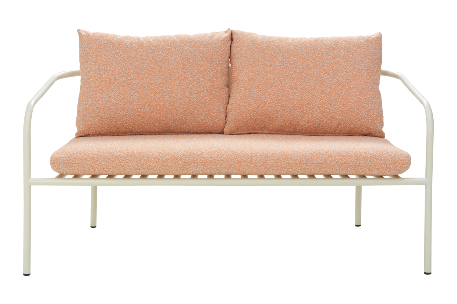 Bendt 2-Sitzer Sofa Pearl White/Teddy Orange