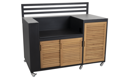 Fornax Outdoorküche Schwarz/teak