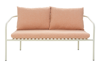 Bendt 2-Sitzer Sofa Pearl White/Teddy Orange