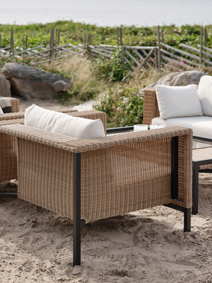 Shell Loungesessel Black/Teddy Beige