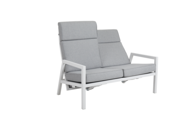 Belfort 2-Sitzer Sofa Weiß/Pearl grey