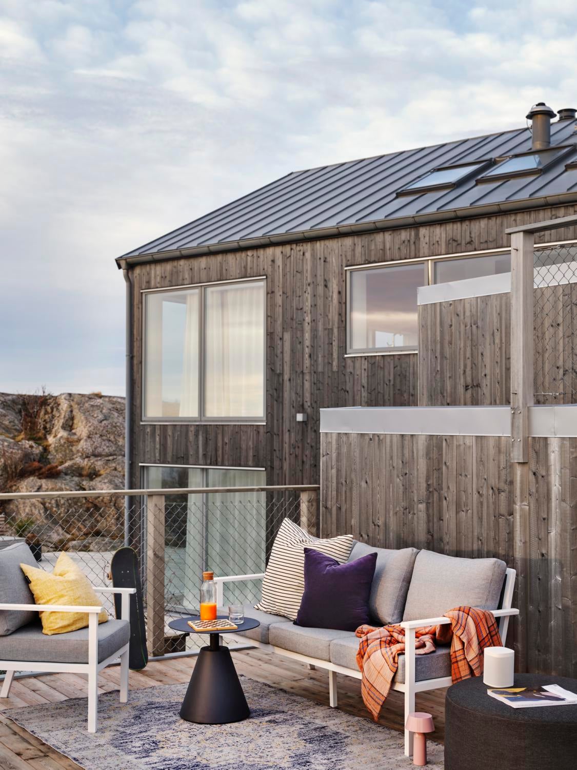 Samvaro High Sessel Weiß/Pearl grey