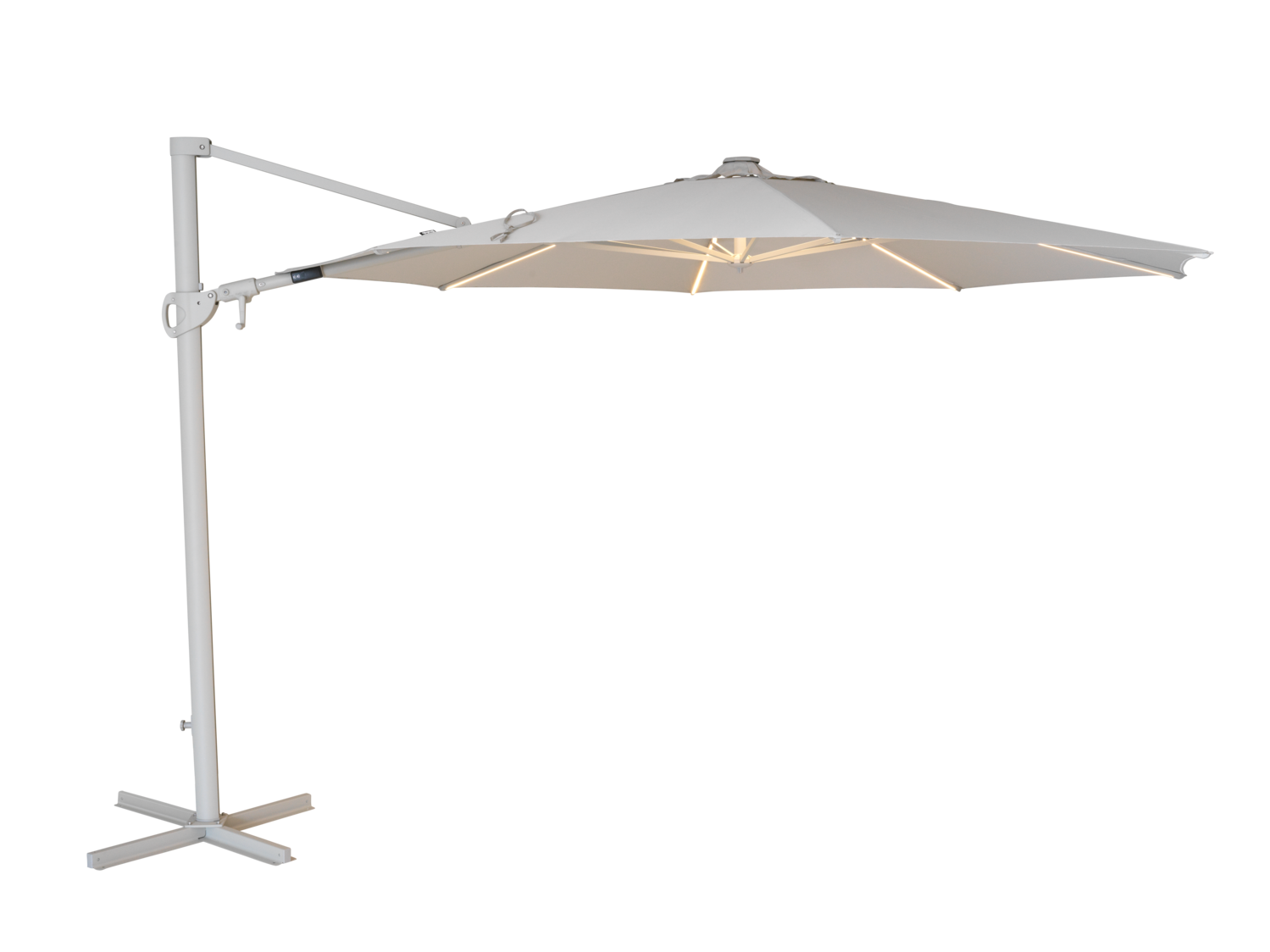 Cilento Sonnenschirm Light Grey/Khaki