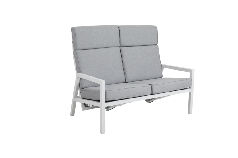 Belfort 2-Sitzer Sofa Weiß/Pearl grey