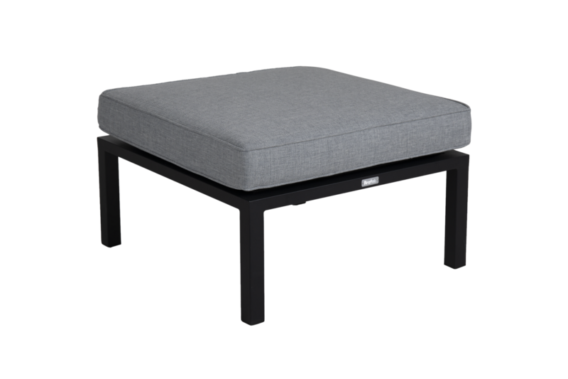 Belfort Fußhocker Schwarz/grau