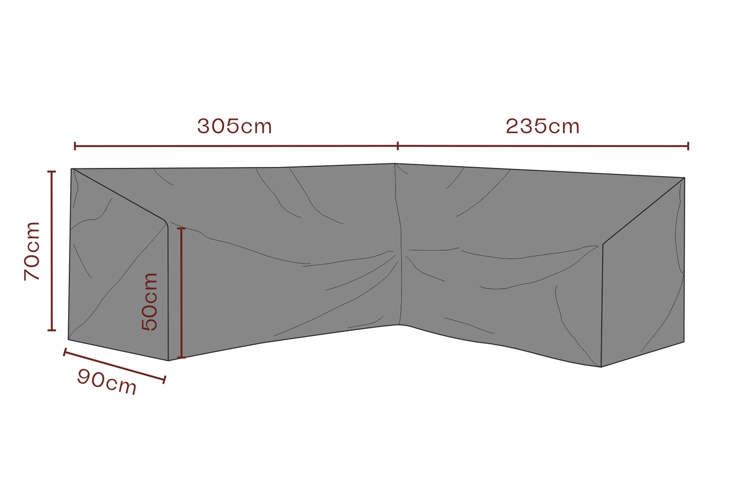 Möbelabdeckung Ecklounge Schwartz - Atmungsaktiv