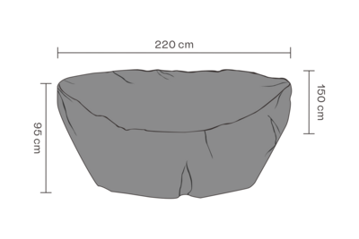 Möbelabdeckung Sonneninsel Schwartz - Atmungsaktiv