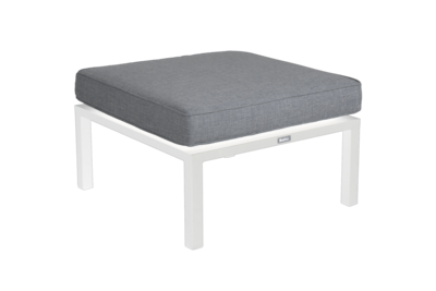 Belfort Fußhocker Weiß/Pearl grey