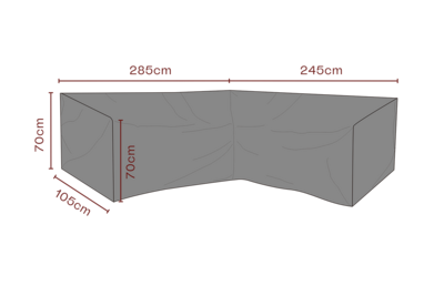 Möbelabdeckung Ecklounge Schwarz