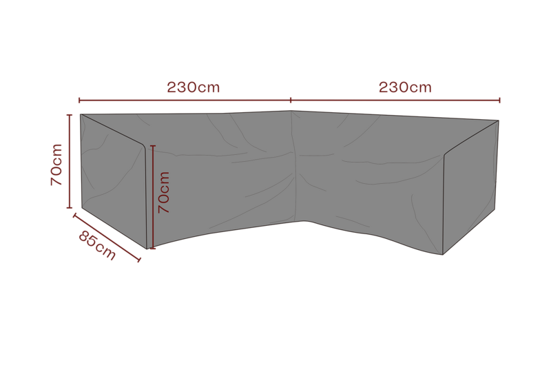 Möbelabdeckung Ecklounge Schwarz