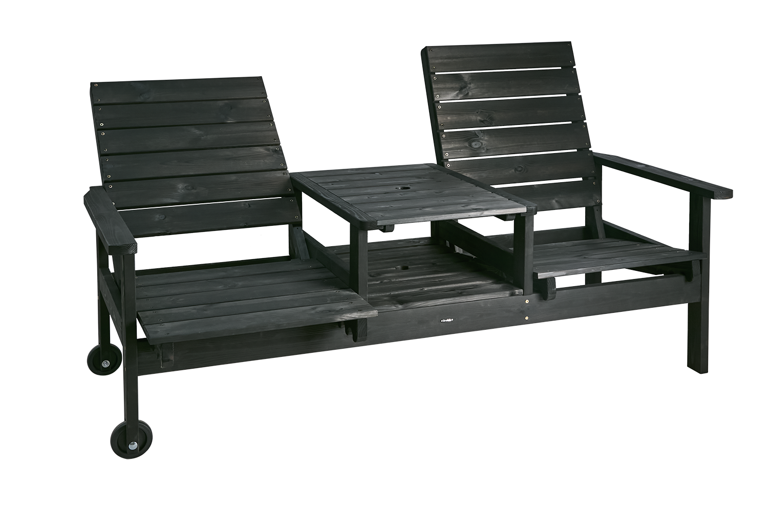 Du & Ja 2-Sitzer Sofa Schwarz