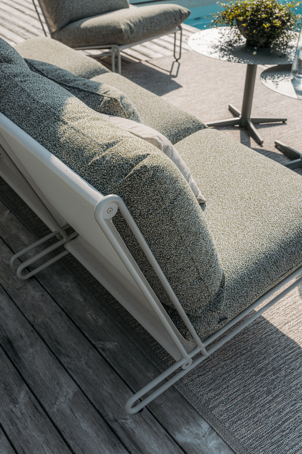 Blixt Loungesessel Light Grey/Teddy Verde