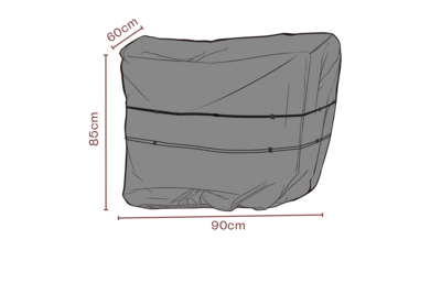 Möbelabdeckung Servierwagen Schwarz