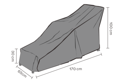 Möbelabdeckung Liegestuhl Schwartz - Atmungsaktiv