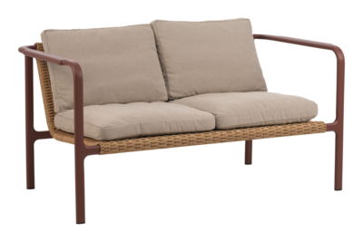 Motty 2-Sitzer Sofa Zin Red/Teddy Beige