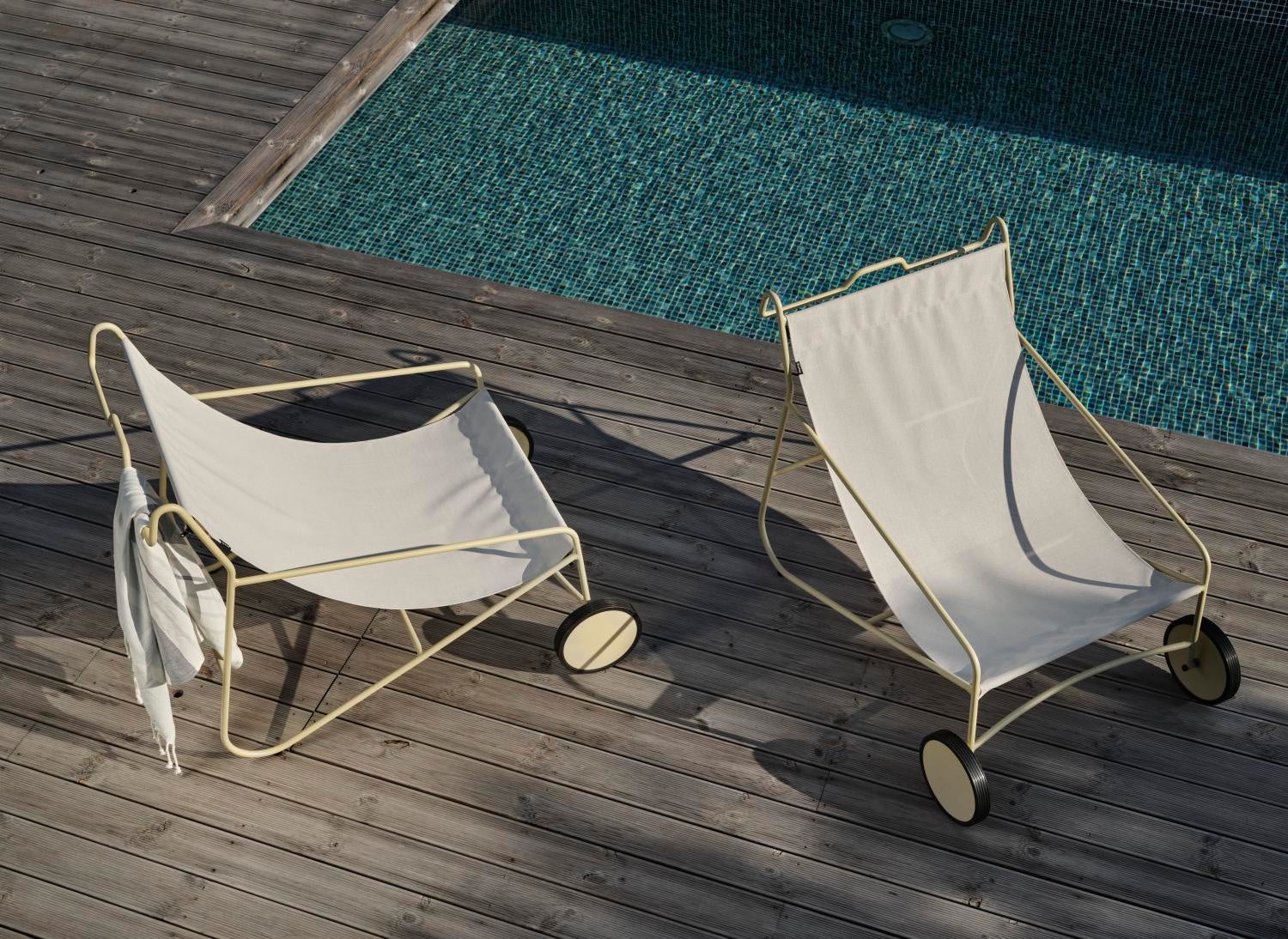 Poul Chair Loungesessel Lemon/Off-white