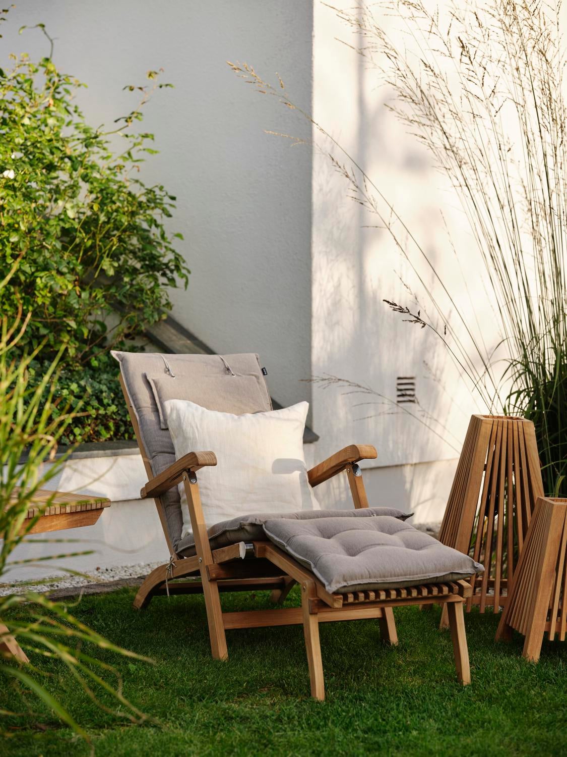 Florina Liegestuhlkissen Hellgrau