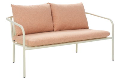 Bendt 2-Sitzer Sofa Pearl White/Teddy Orange
