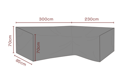 Möbelabdeckung Ecklounge Schwarz