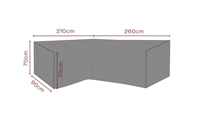 Möbelabdeckung Ecklounge Schwarz