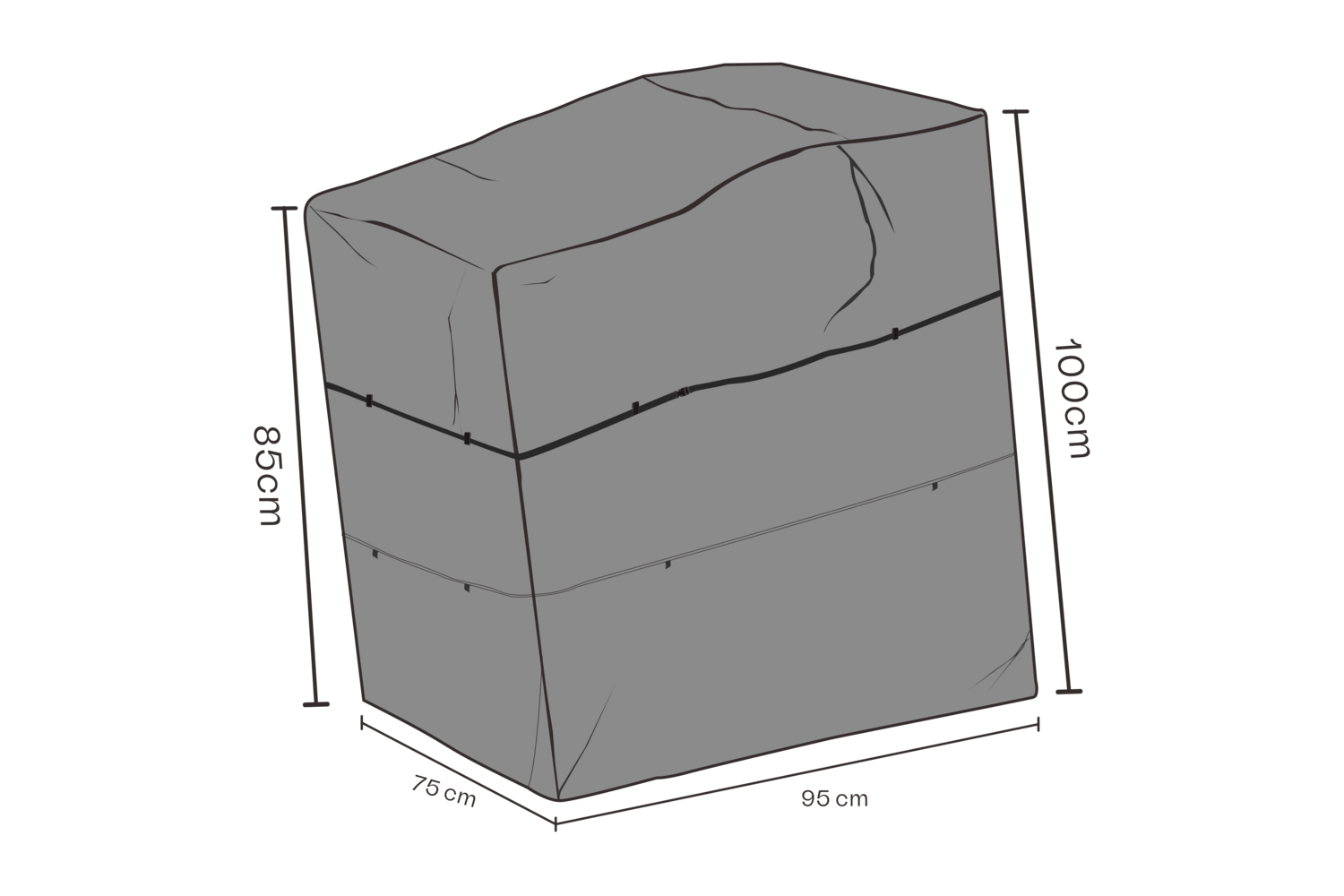 Möbelabdeckung Positionssessel Schwartz - Atmungsaktiv