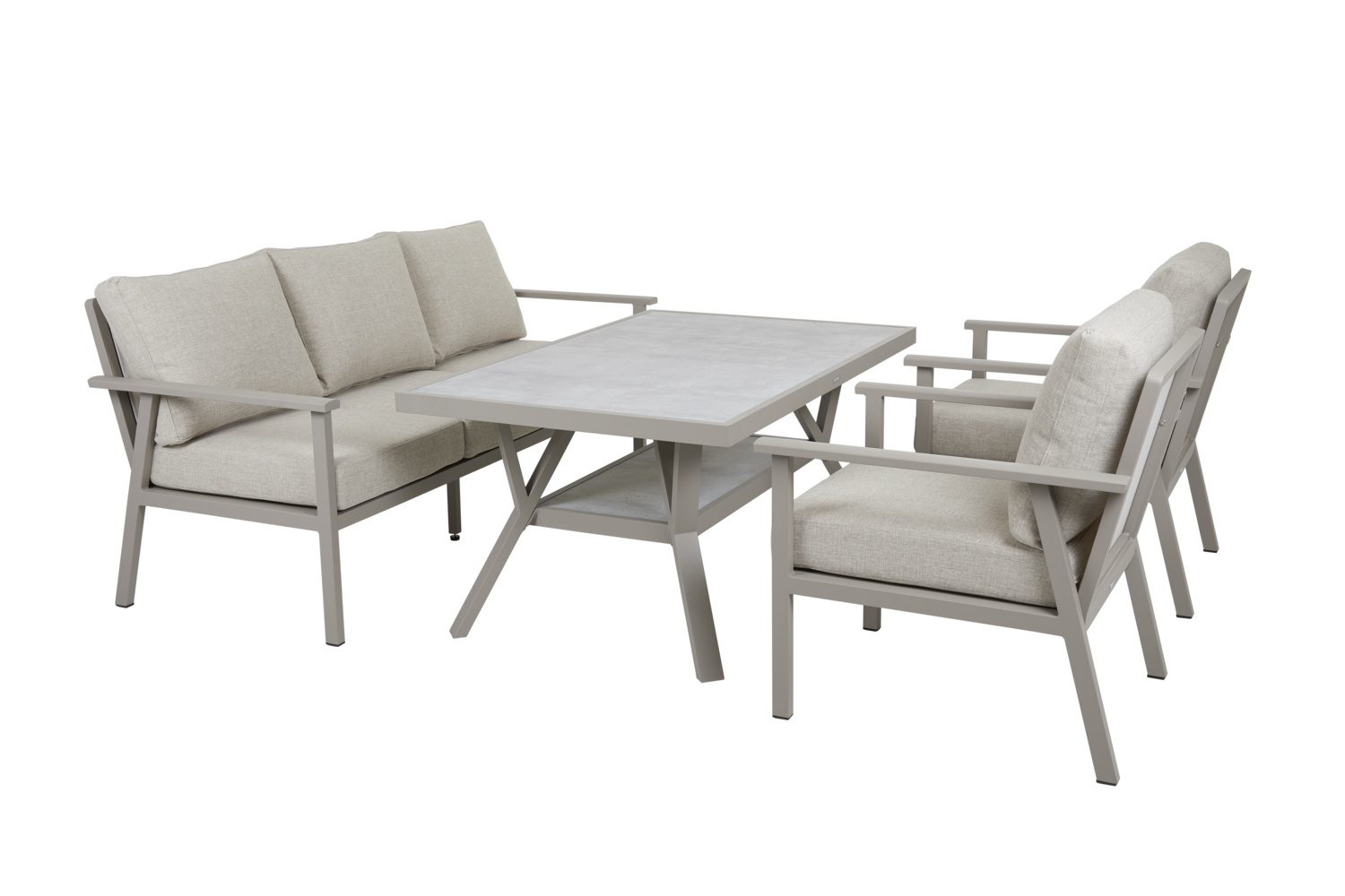 Samvaro High 3-Sitzer Sofa Khaki/Sand