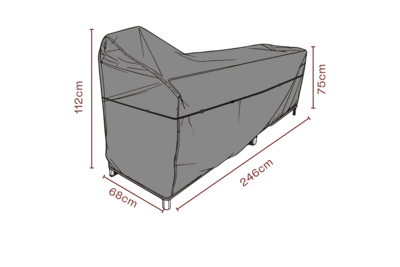 Möbelabdeckung Outdoorküche Schwarz
