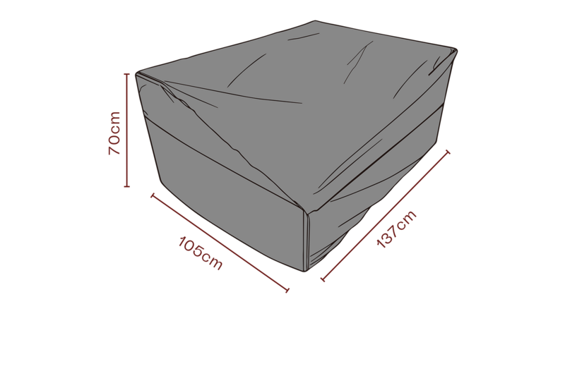 Möbelabdeckung Ottoman Schwarz