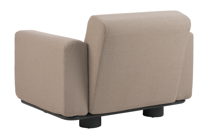 Bolster Sessel Anthrazit/Teddy Beige
