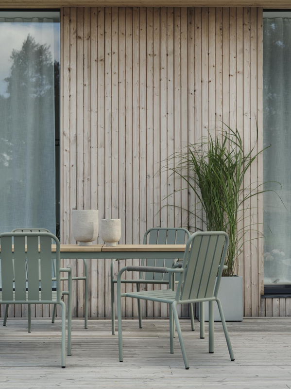 Nox Esstisch Dusty Green/teak