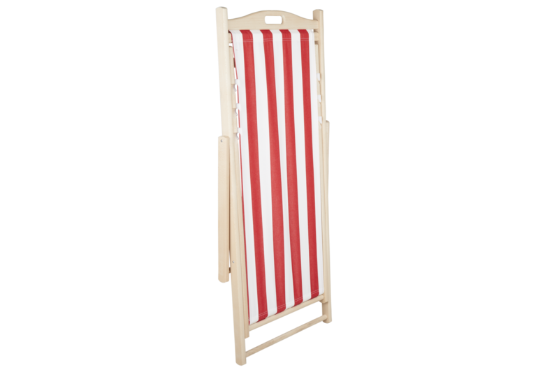 Dingla Relaxsessel Natural/Rot-Weiss