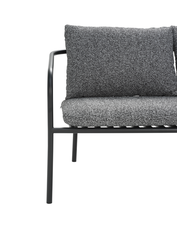 Bendt 2-Sitzer Sofa Schwarz/Teddy Ant