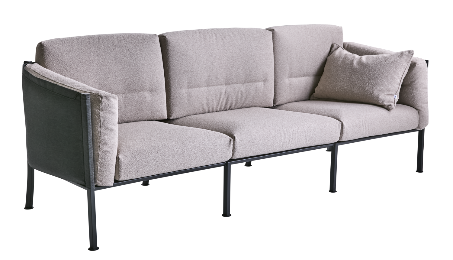 Delux 3-Sitzer Sofa Black/Teddy Beige