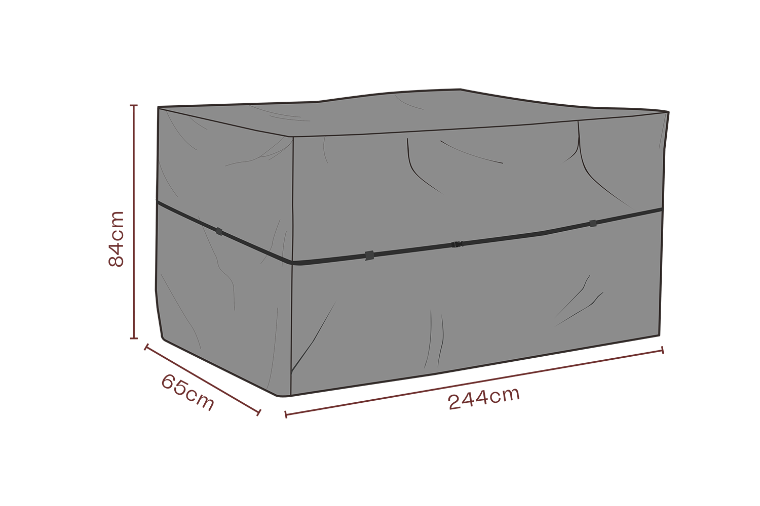 Möbelabdeckung Outdoorküche Schwartz - Atmungsaktiv