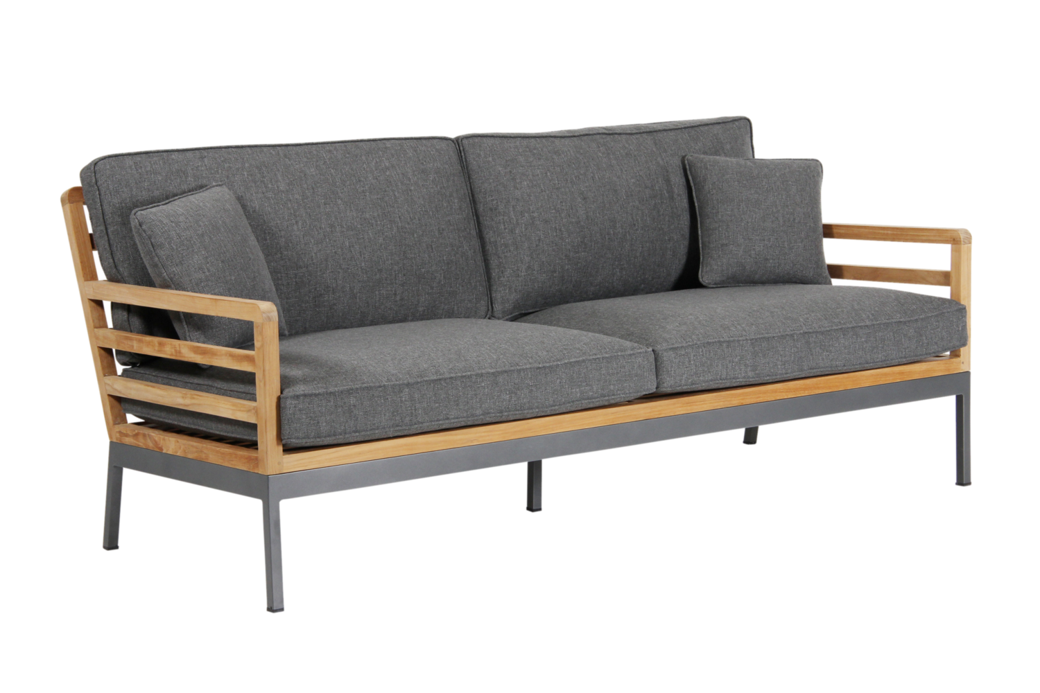 Zalongo 3-Sitzer Sofa Natur/grau