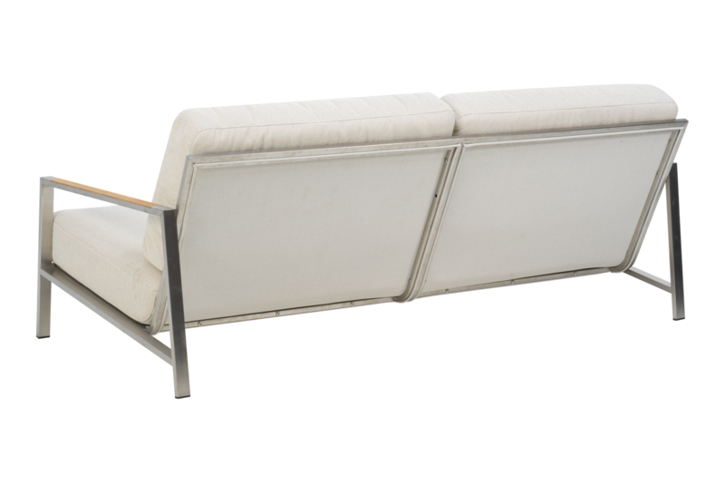 Naos 1_Soffa_2,5-sits Stainless Steel/Dot Beige