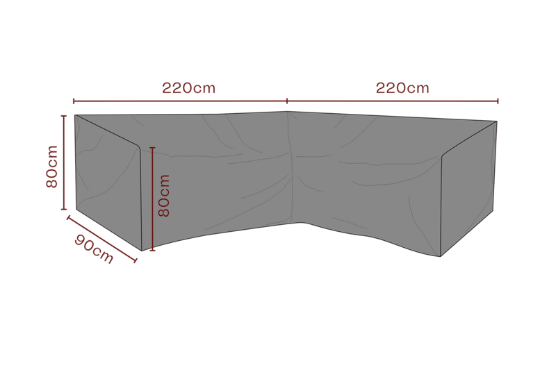 Möbelabdeckung Ecklounge Schwarz